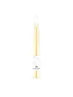 Pair of Hand-Dipped Beeswax Taper Candles - Ivory