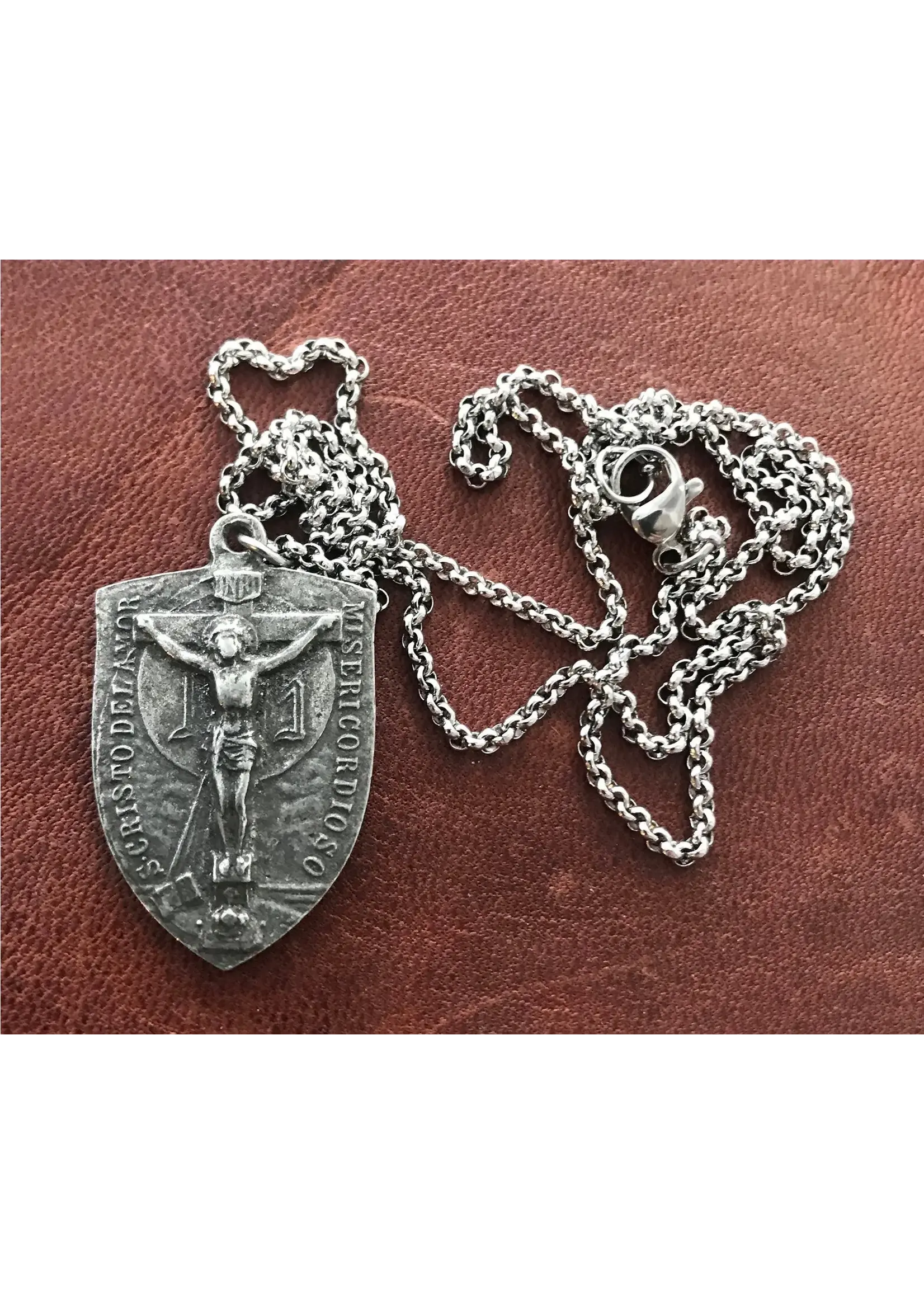 johnny ltd Crucifix Shield Men's Necklace