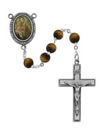 Tiger Eye St Joseph Rosary