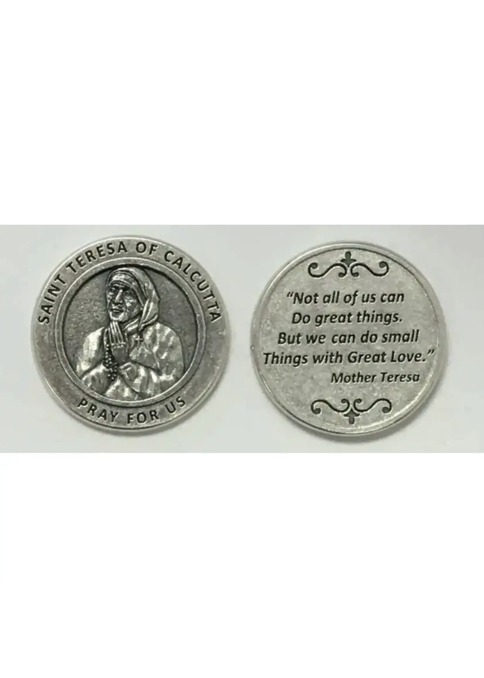 Mother Teresa of Calcutta pocket prayer token/coin