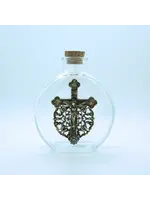 Glass Holy Water bottle with Crucifix