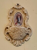 Our Lady of Lourdes Resin Holy Water Font