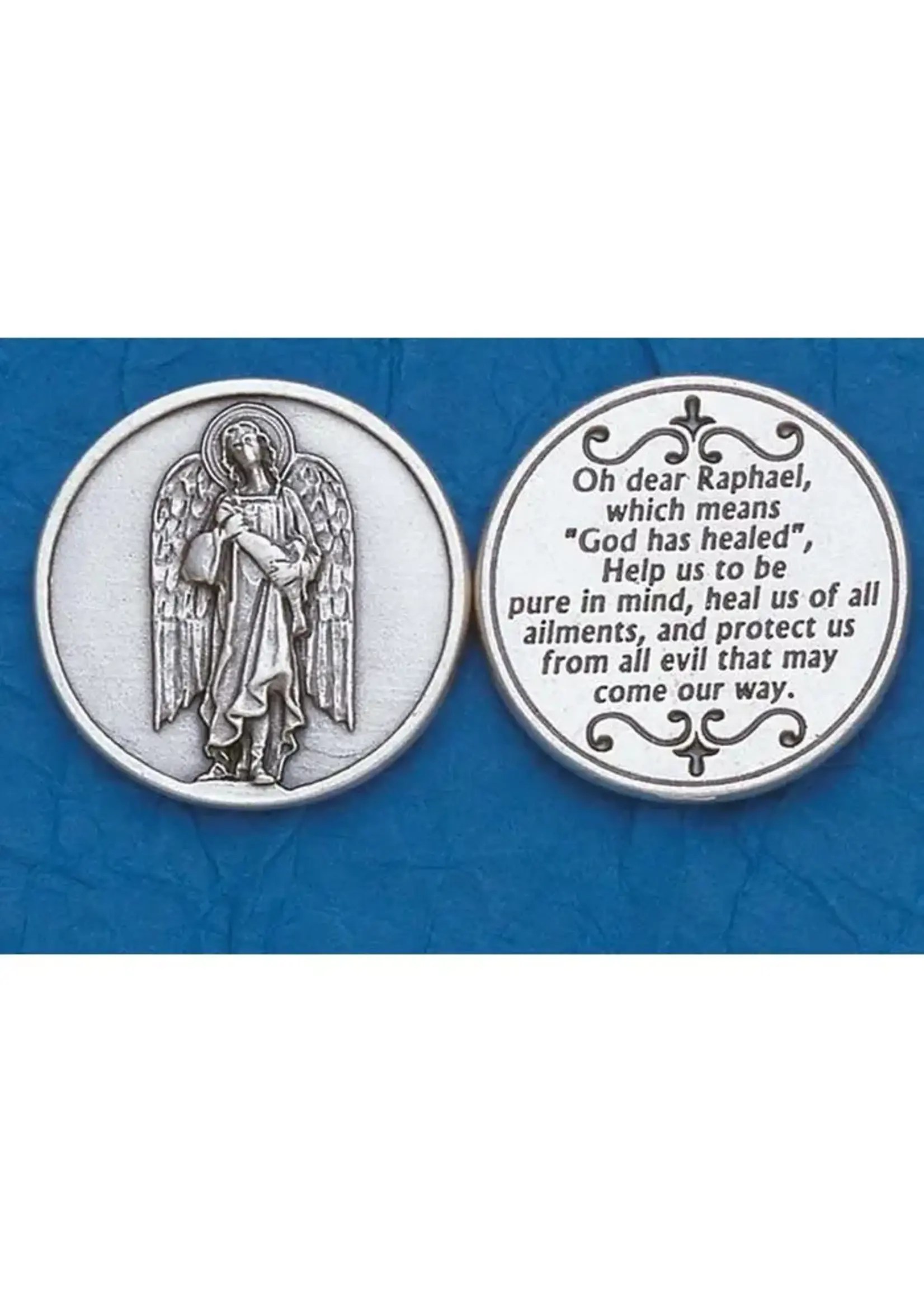 Archangel Raphael pocket prayer token/coin
