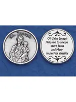 Saint Joseph pocket prayer token/coin