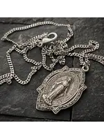 johnny ltd Miraculous Medal Blessed Mother Men's Necklace