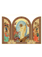 Resurrection of Christ Triptych Icon - 4"