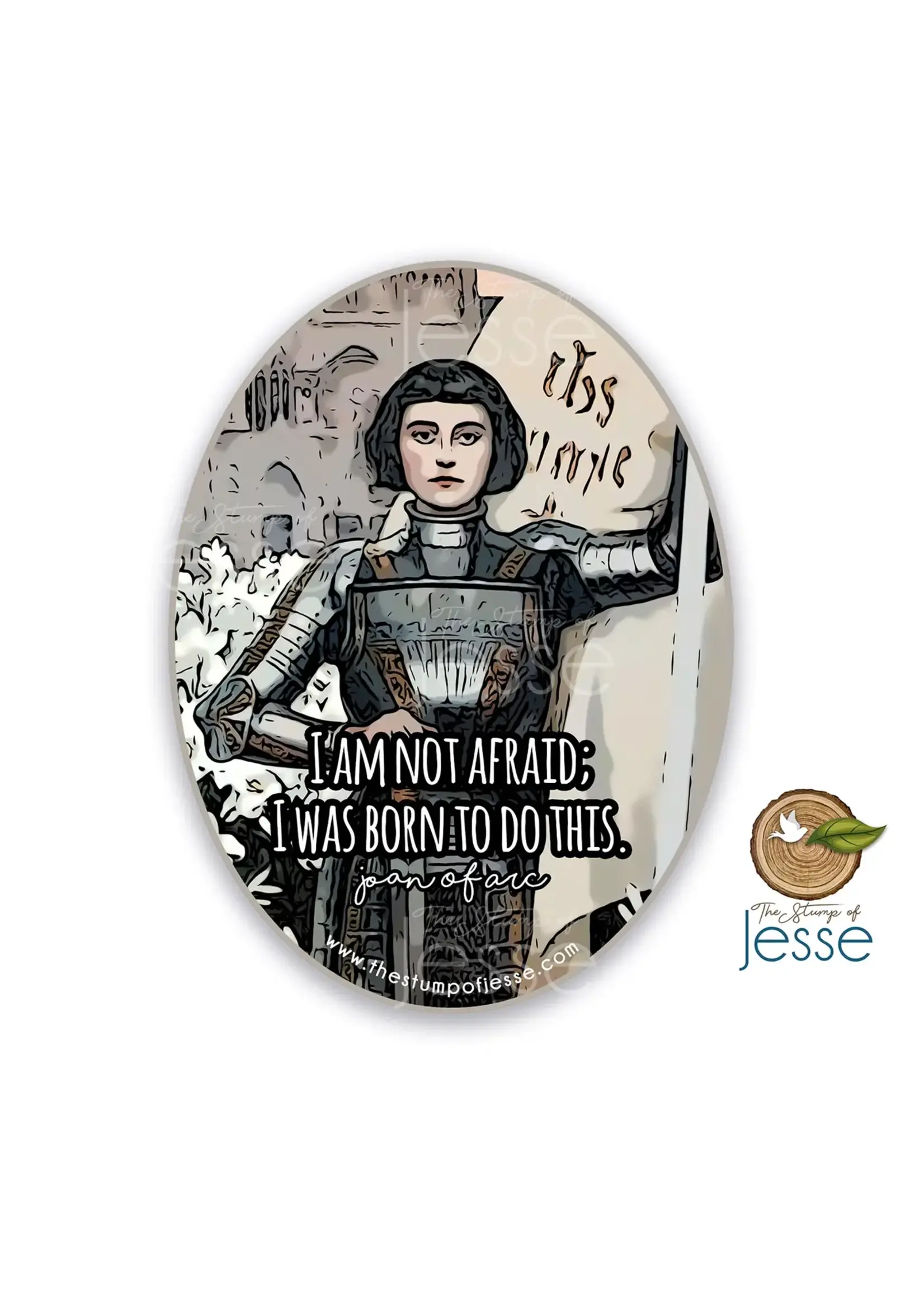 St Joan of Arc Waterproof Sticker