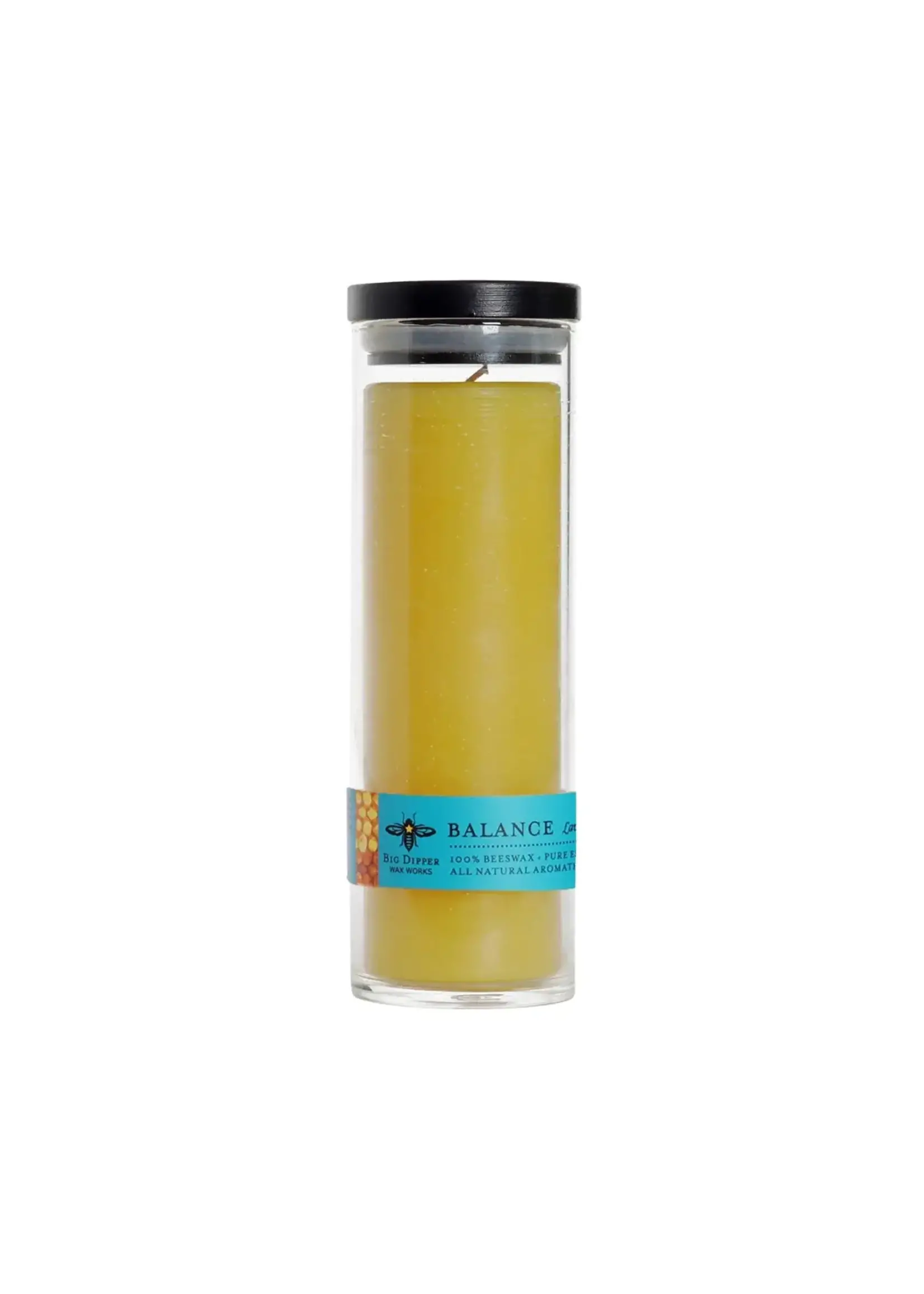Beeswax Aromatherapy Sanctuary Candle in Glass - Balance (Lavender + Peppermint)