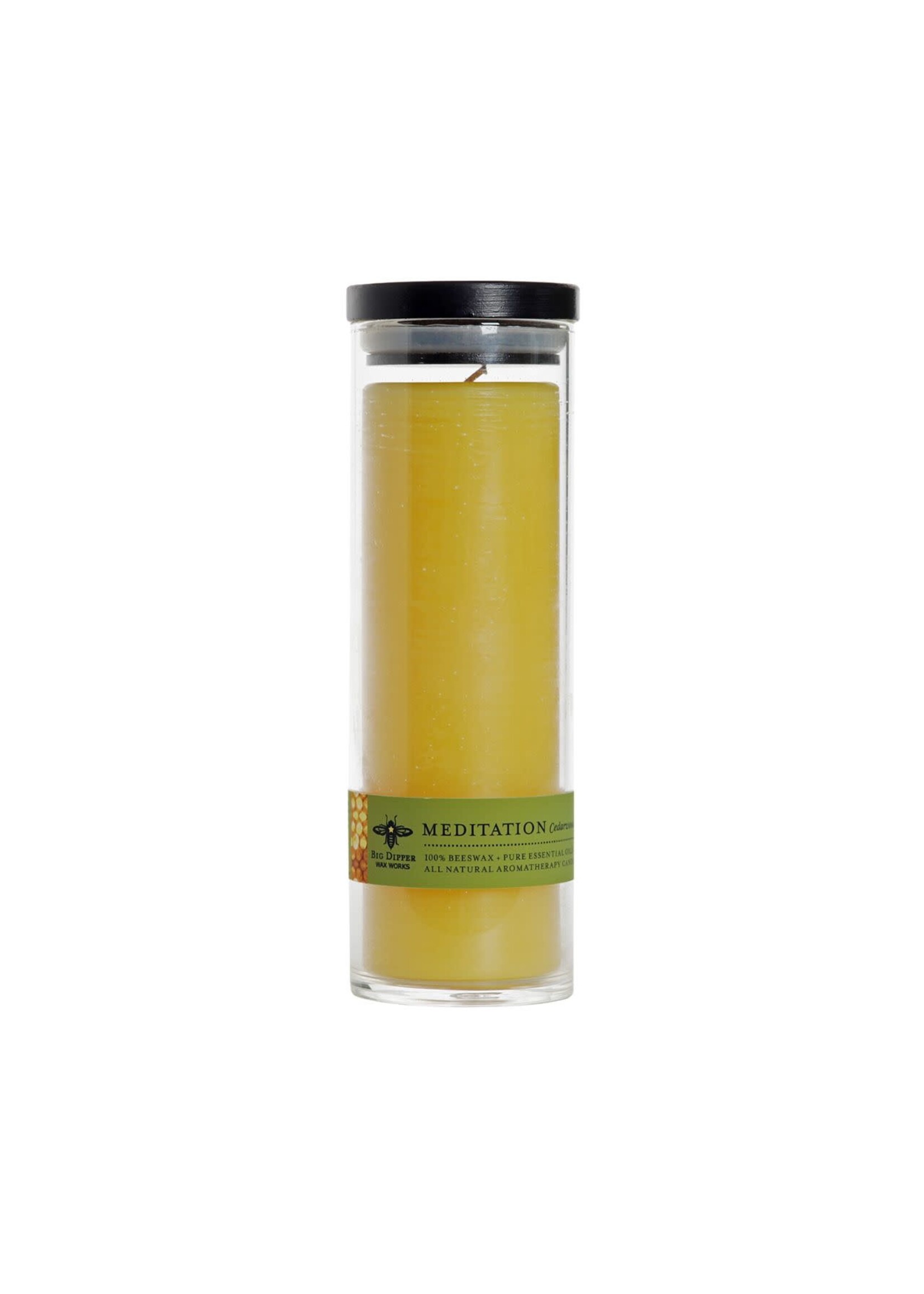 Beeswax Aromatherapy Sanctuary Candle in Glass - Meditation (Cedarwood + Balsam)