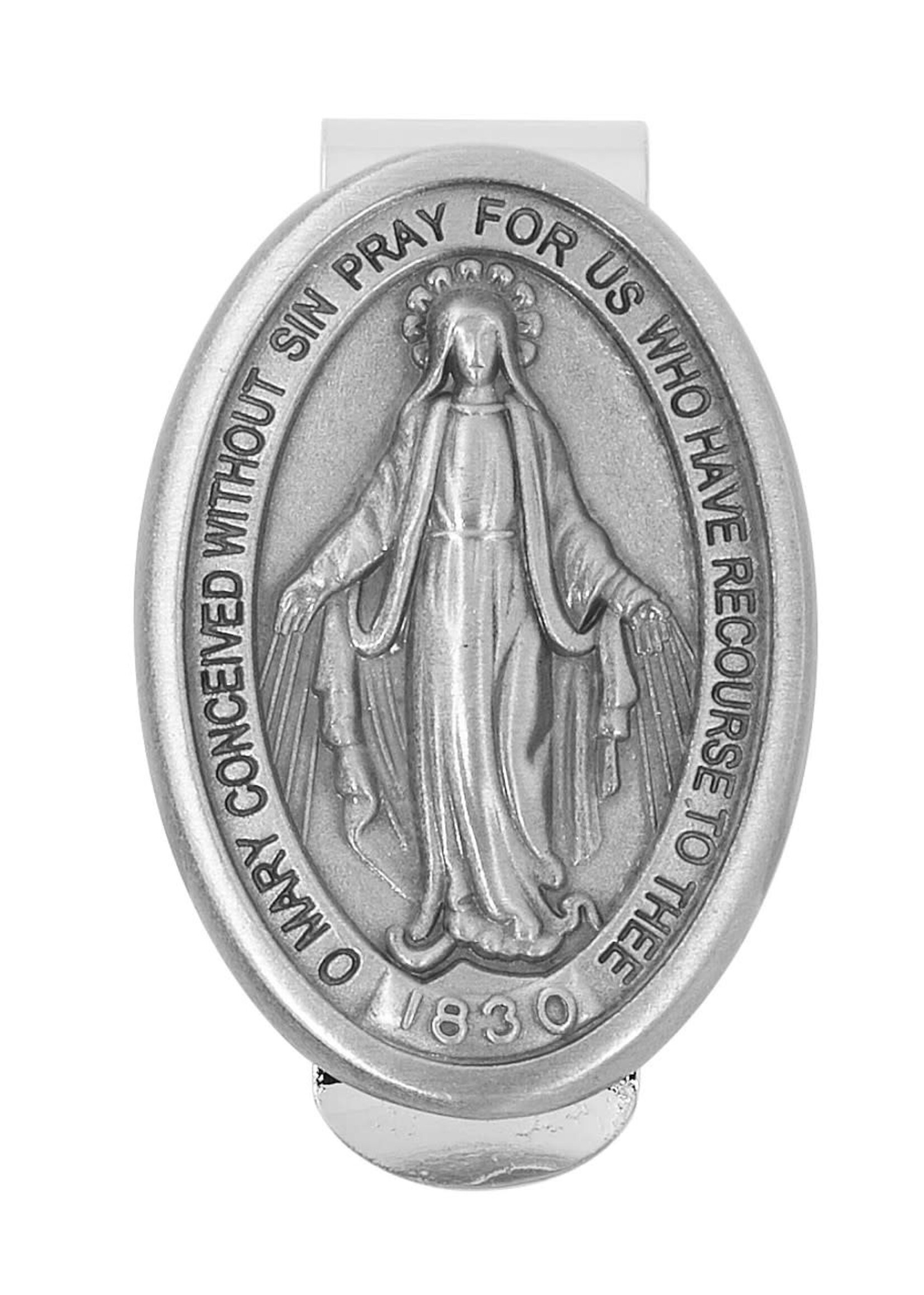 Miraculous Medal Auto Visor Clip