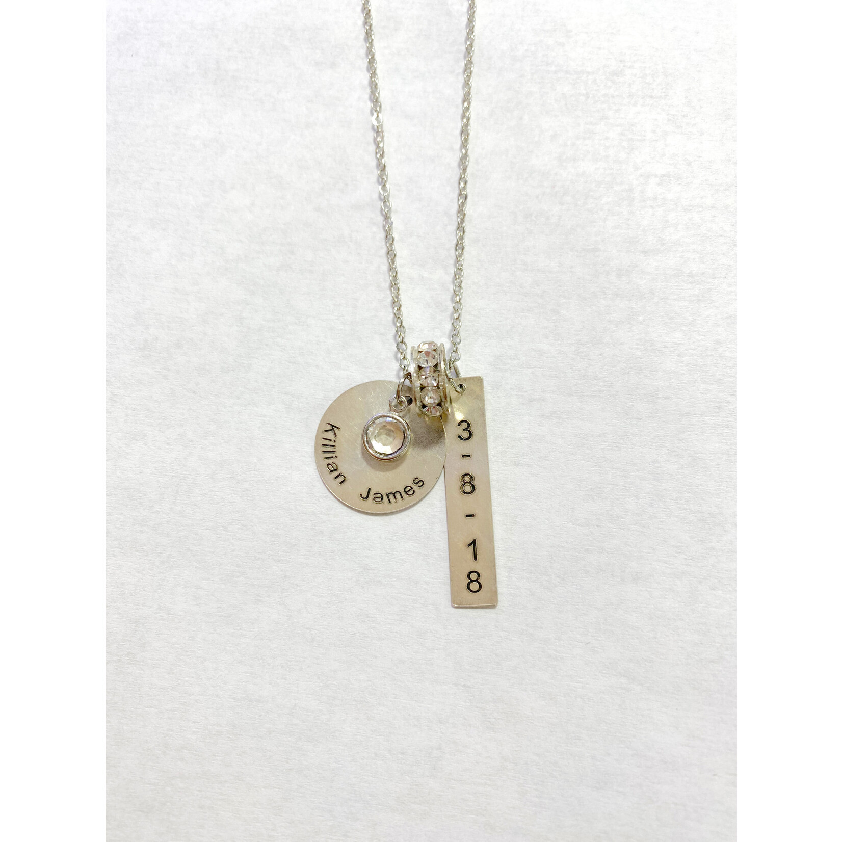 Round and Vertical Bar Necklace