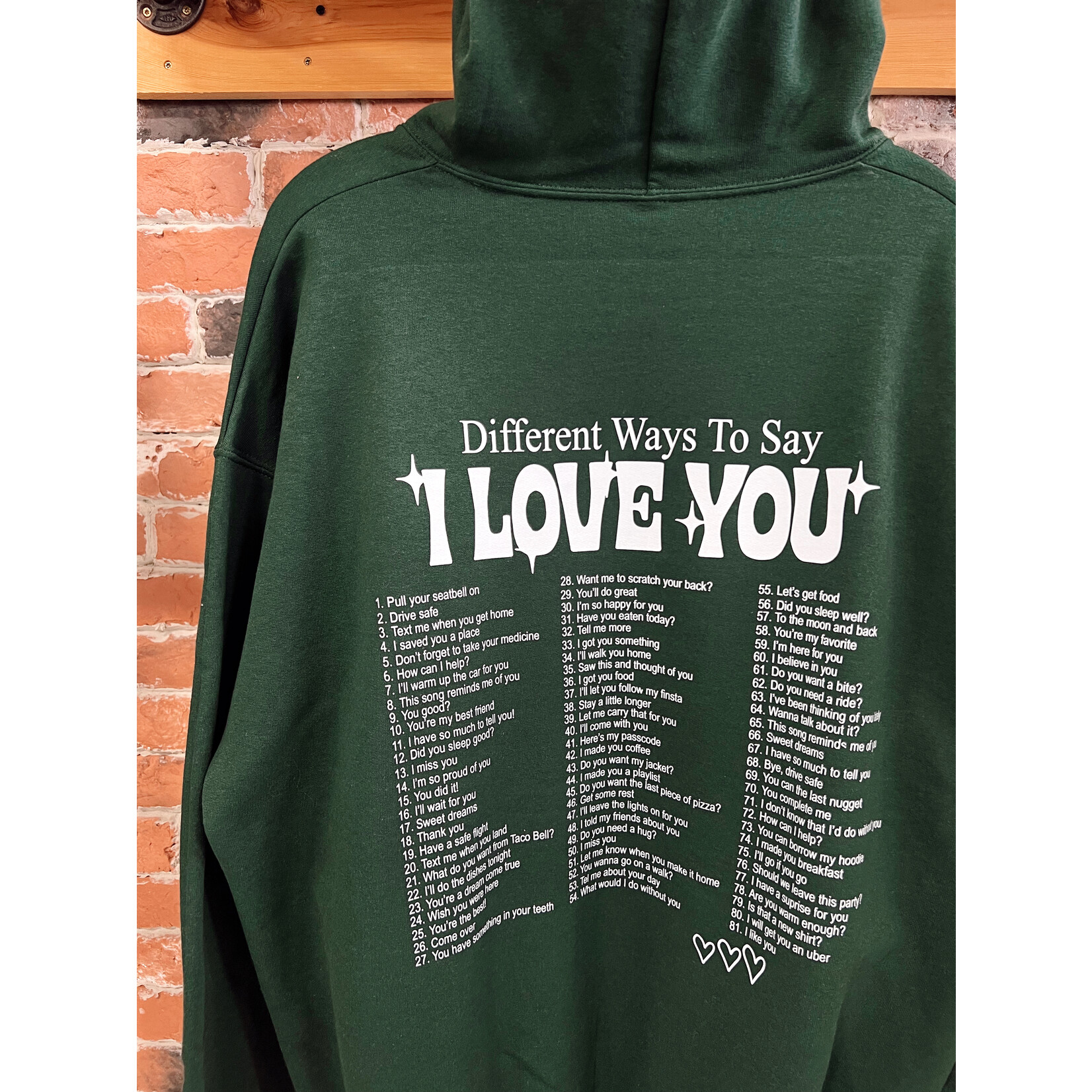 Different Ways to Say I Love You Hoodie