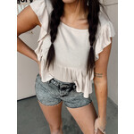 Mica Denim Steph High Rise Distressed Shorts