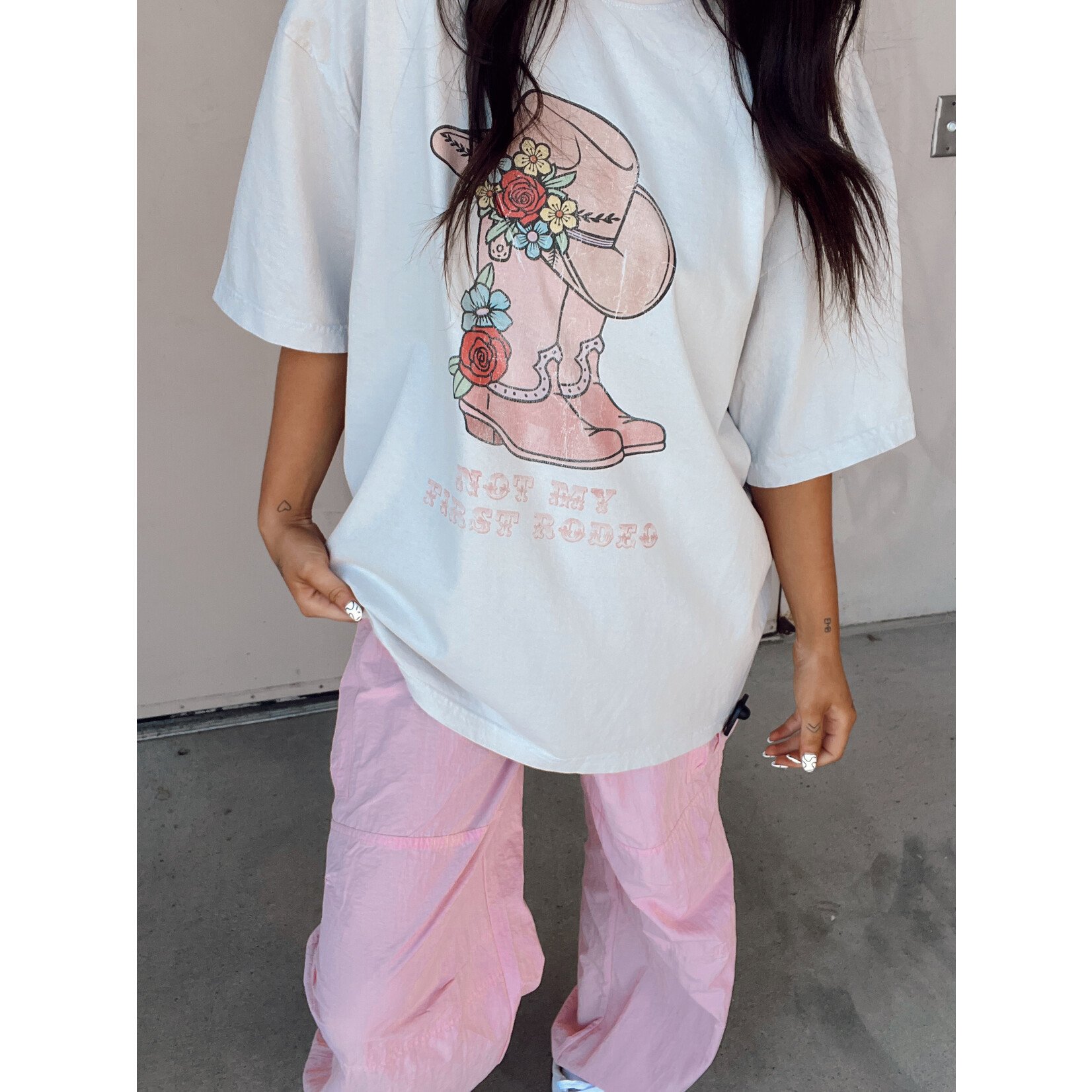 Hat and Boots Oversized Tee