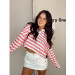 Striped Polo Shirt W/ Buttons