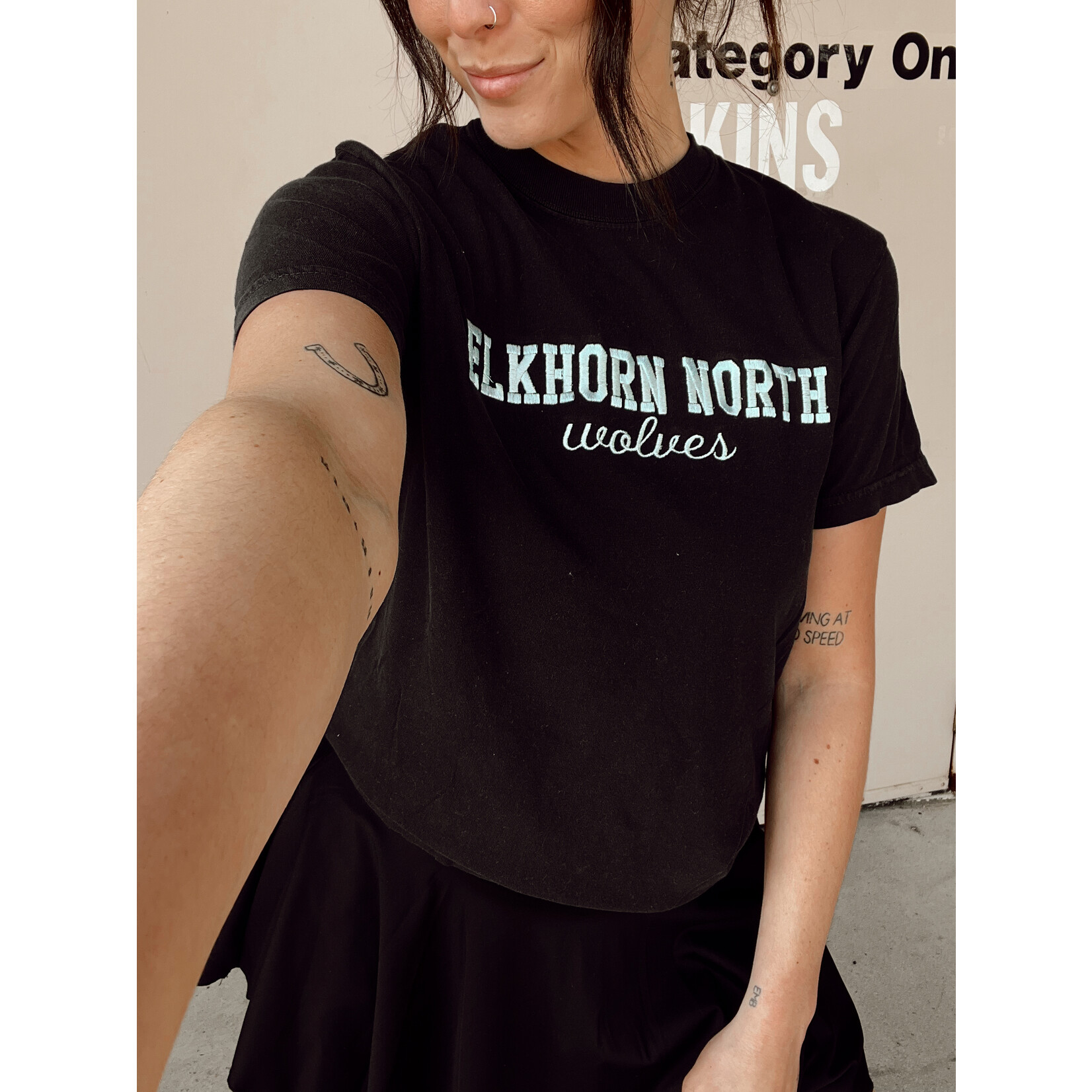 Elkhorn North Wolves Embroidered Tee
