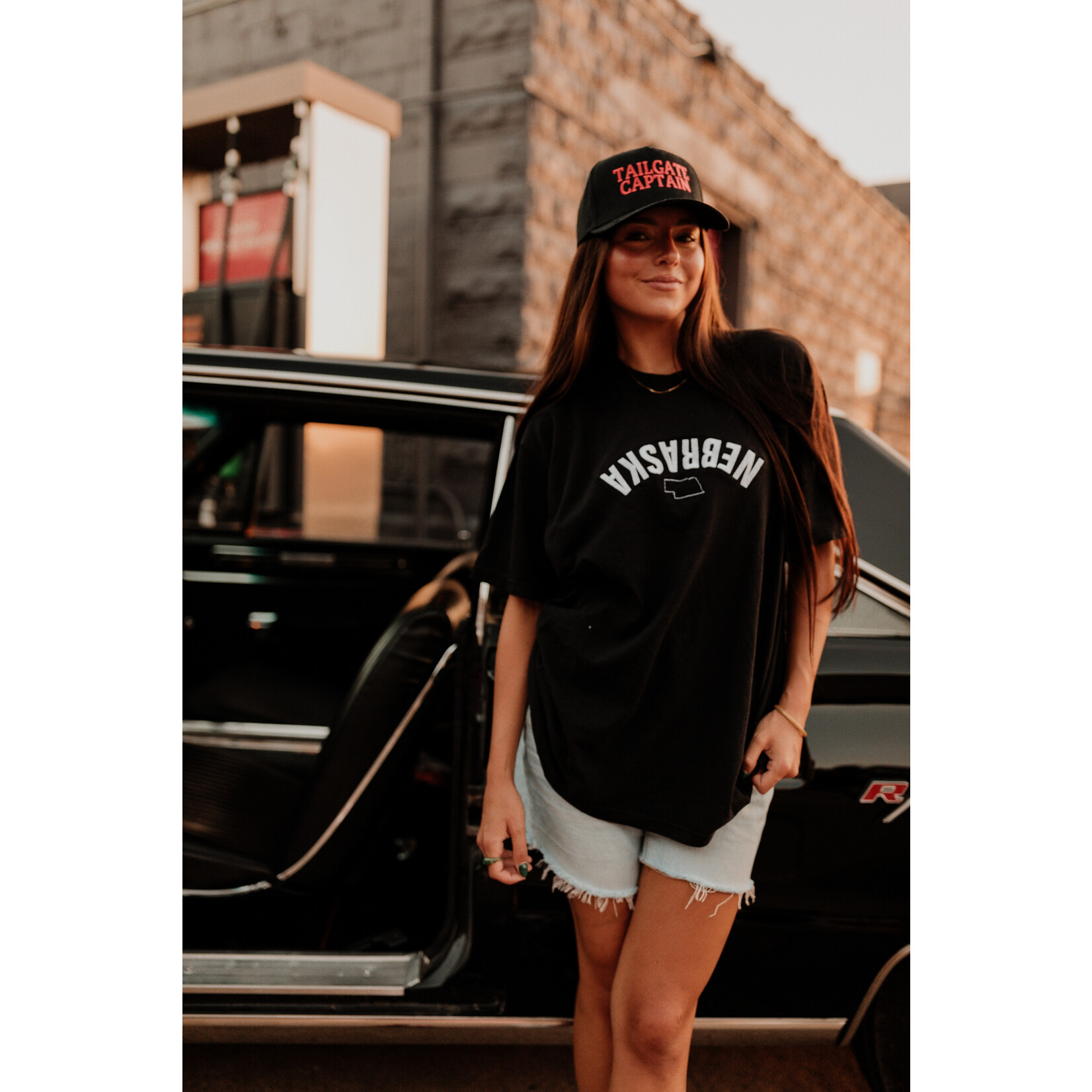 comfort colors Upside Down Nebraska Embroidered Tee