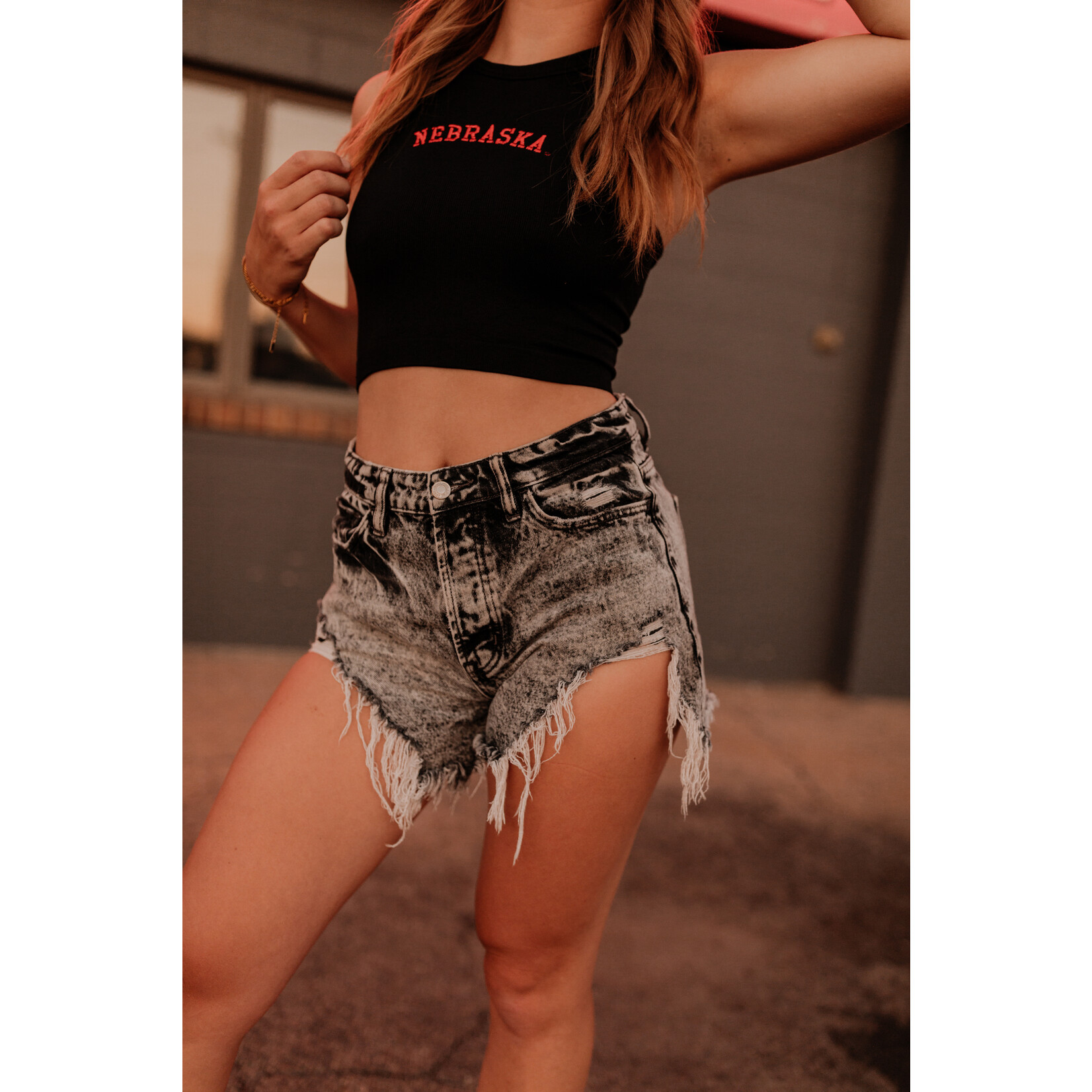 Active Basic Nebraska Embroidered Tank