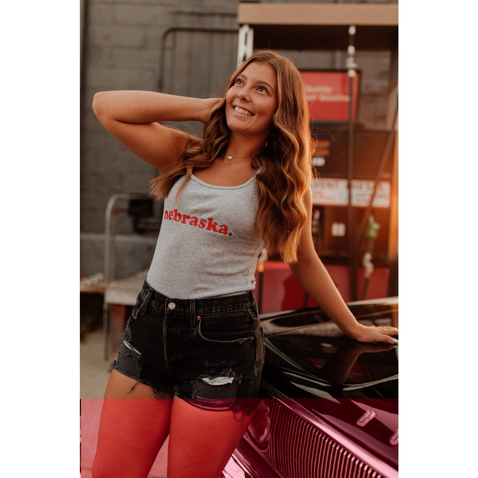 Bella+Canvas Nebraska Lowercase Emb. Tank