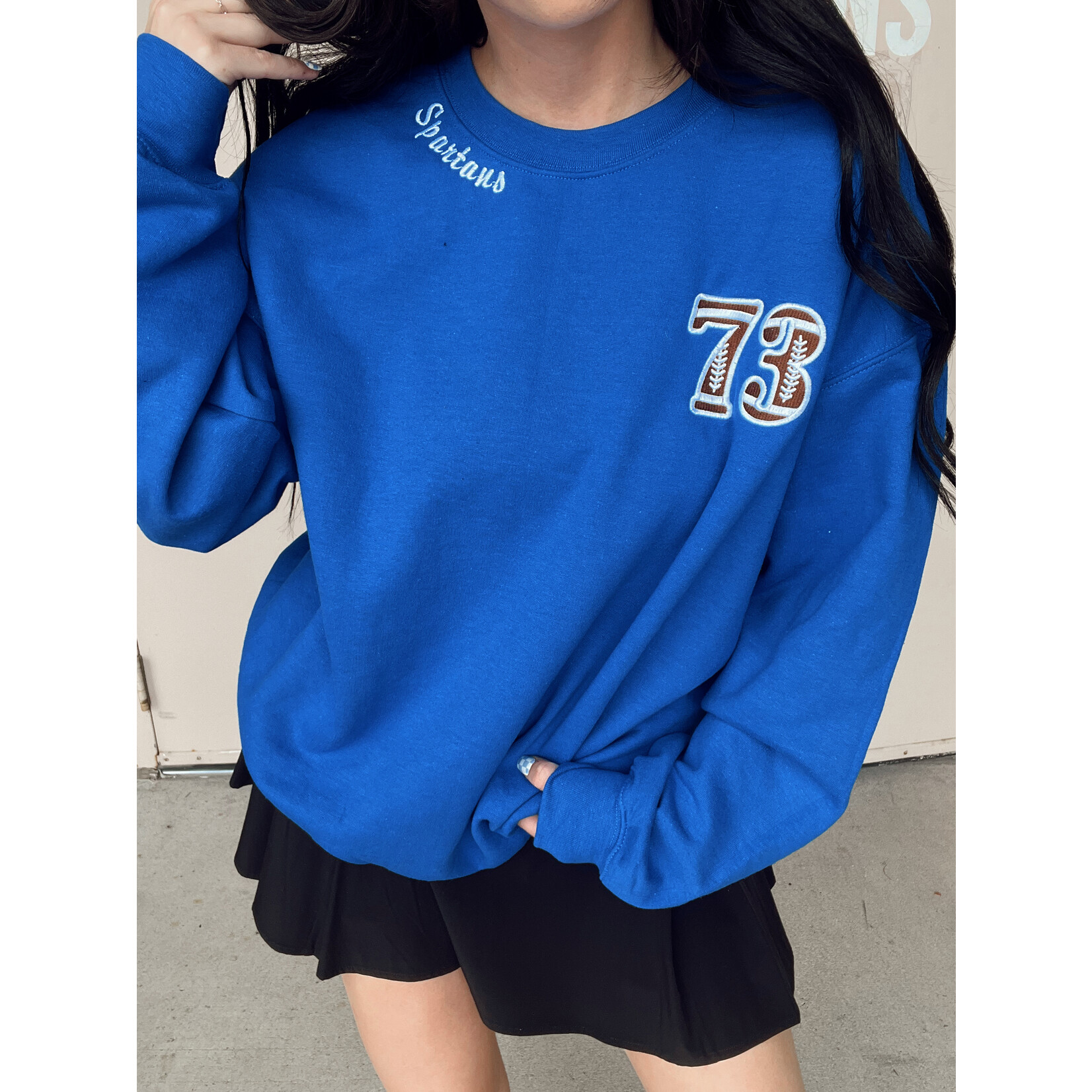 Gildan Football Custom Embroidered Crew