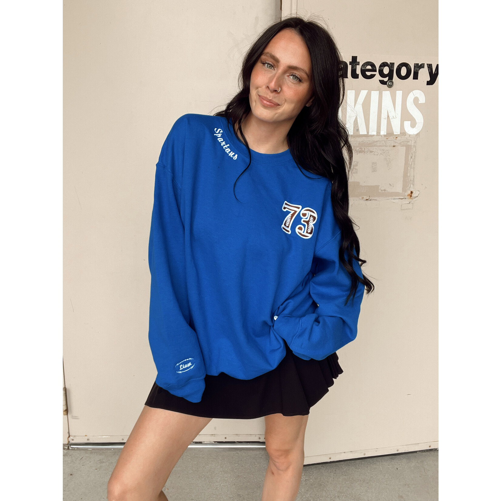 Gildan Football Custom Embroidered Crew
