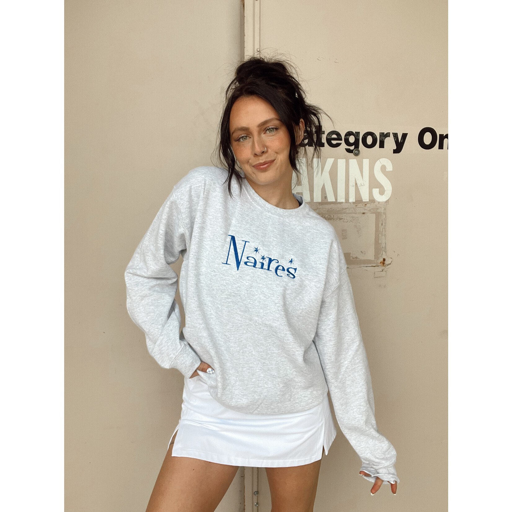 Gildan Naires Custom Name Emb. Crewneck
