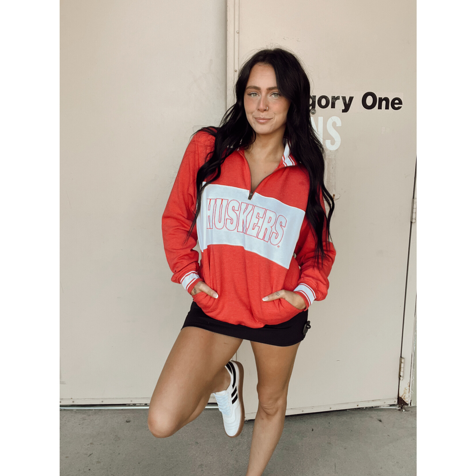 Holloway Huskers Embroidered Quarter Zip