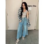 Wide Leg Drawstring Jeans