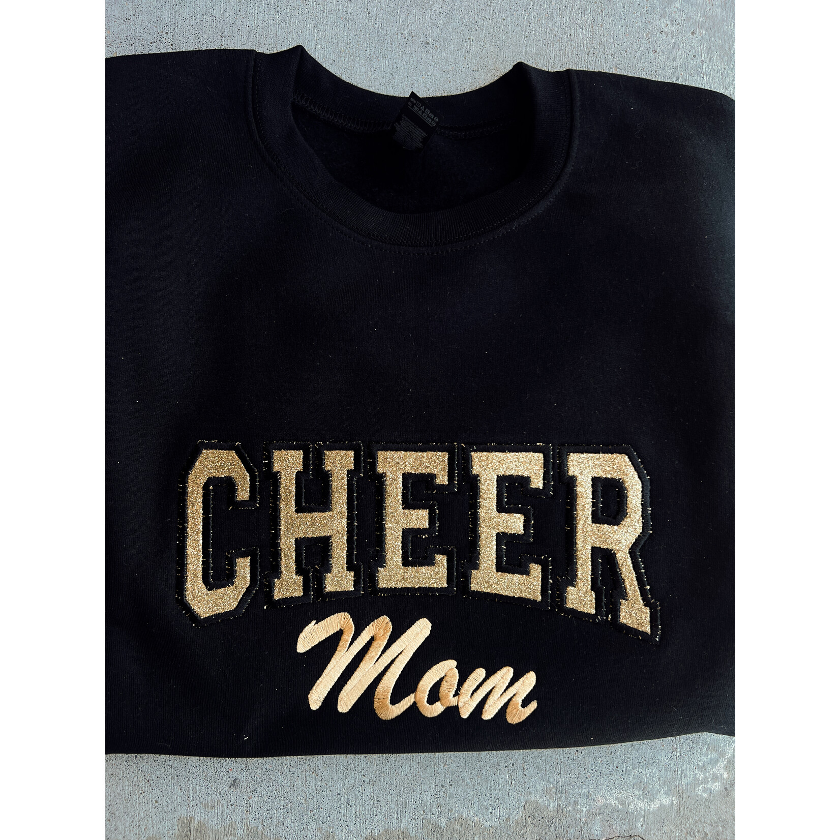 Gildan Cheer Mom Sparkle Emb. Crew