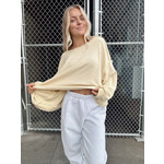 Overlap Open Back Stitched Top
