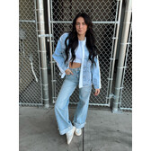 French Terry Denim Mix Jacket