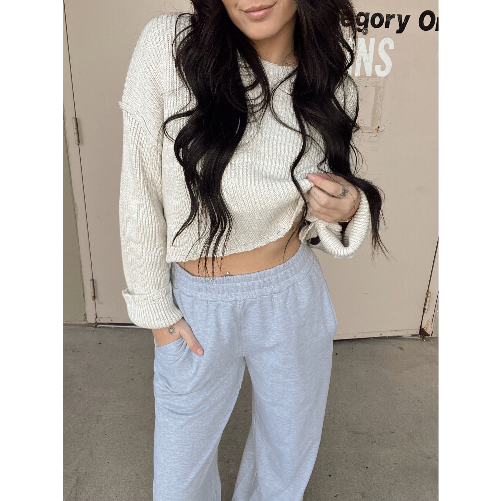Wide Leg Sweat Pants - Ash & Ash Co