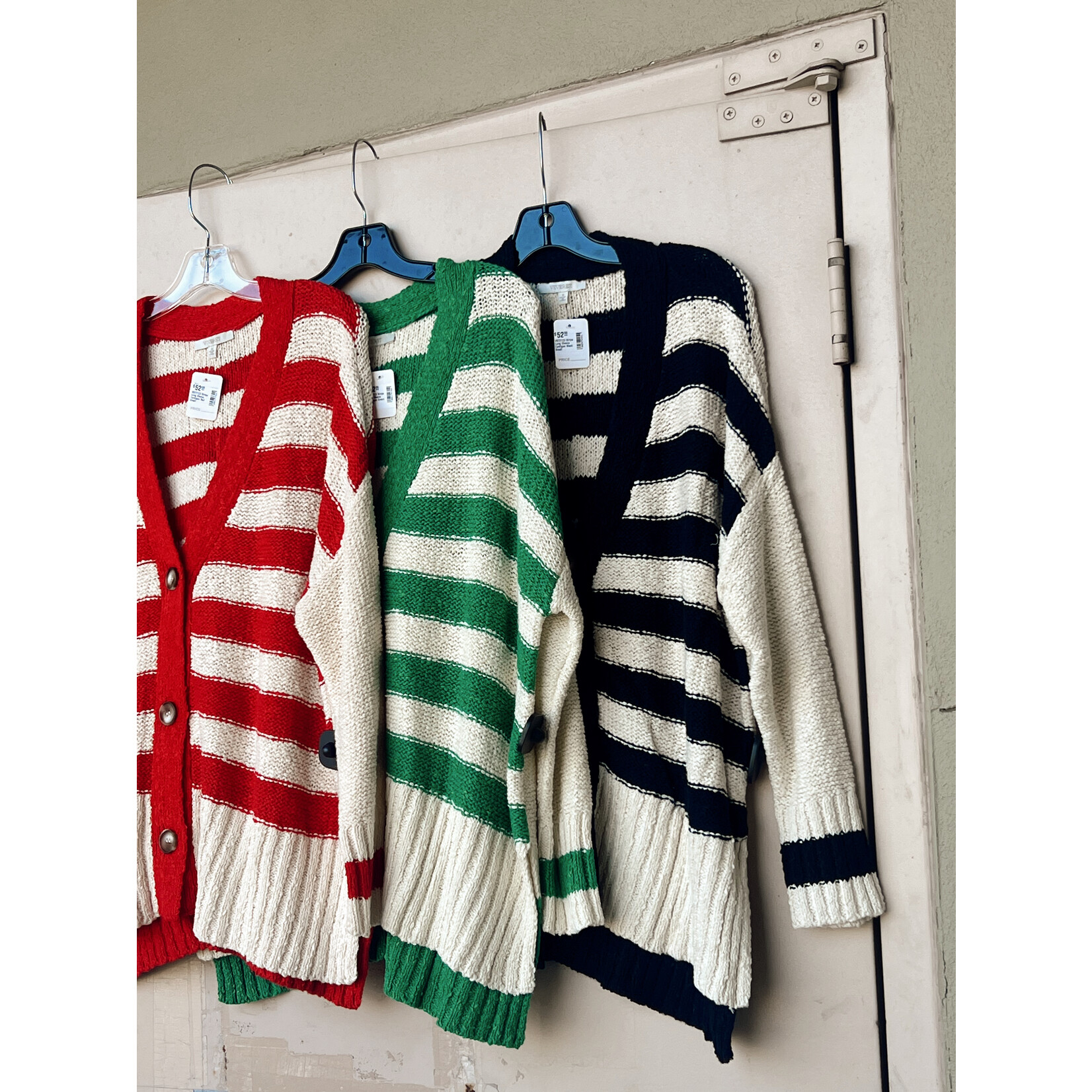 Stripe Long Sleeve Cardigan