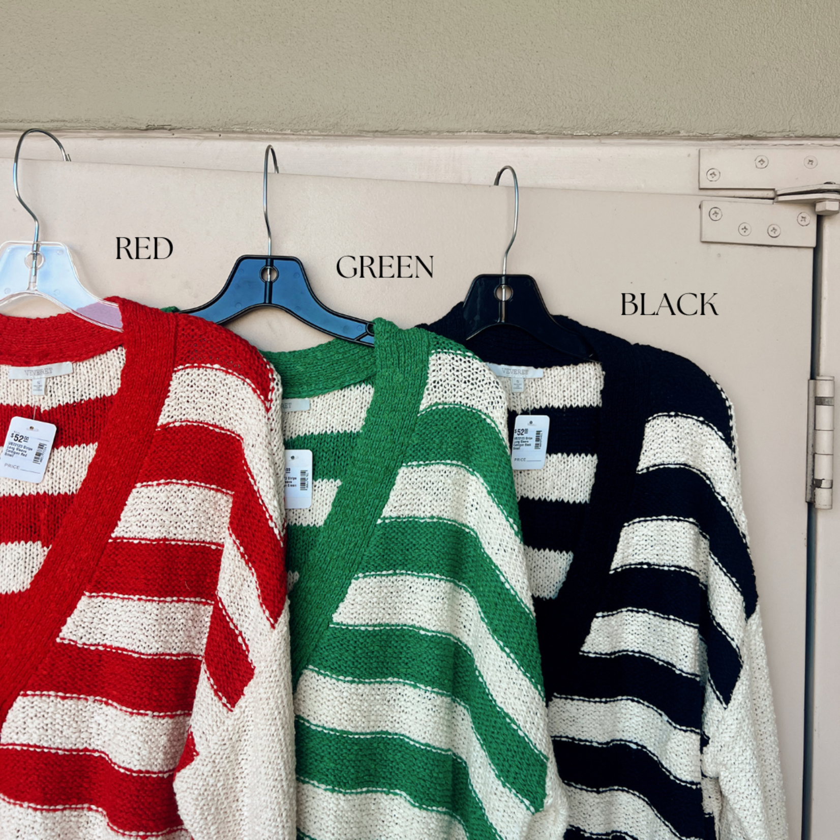 Stripe Long Sleeve Cardigan