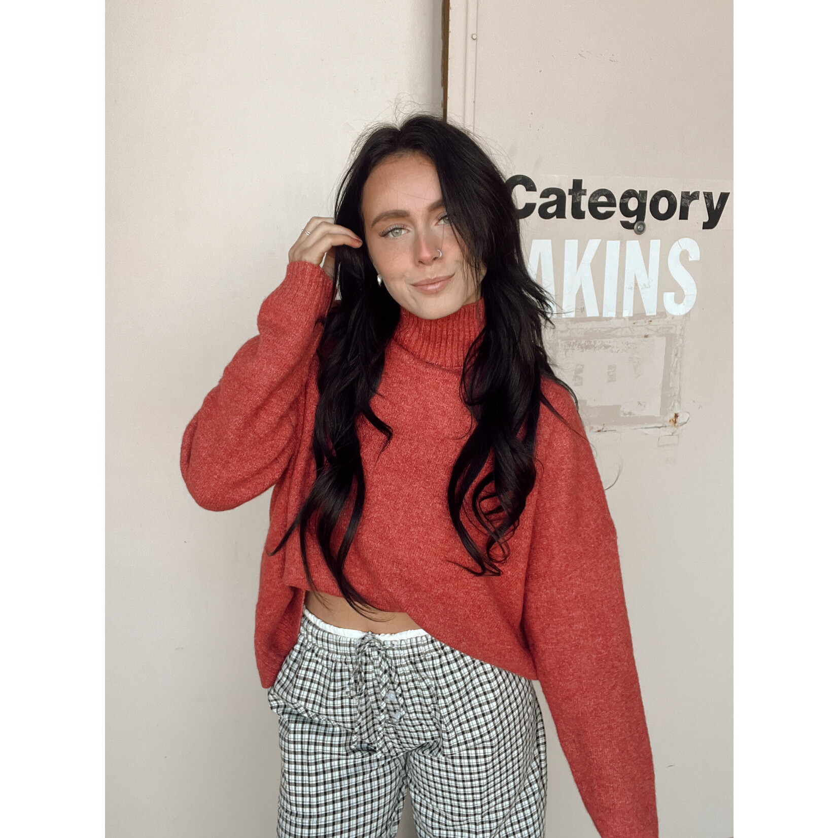 Contrast Gingham Boxer Pants