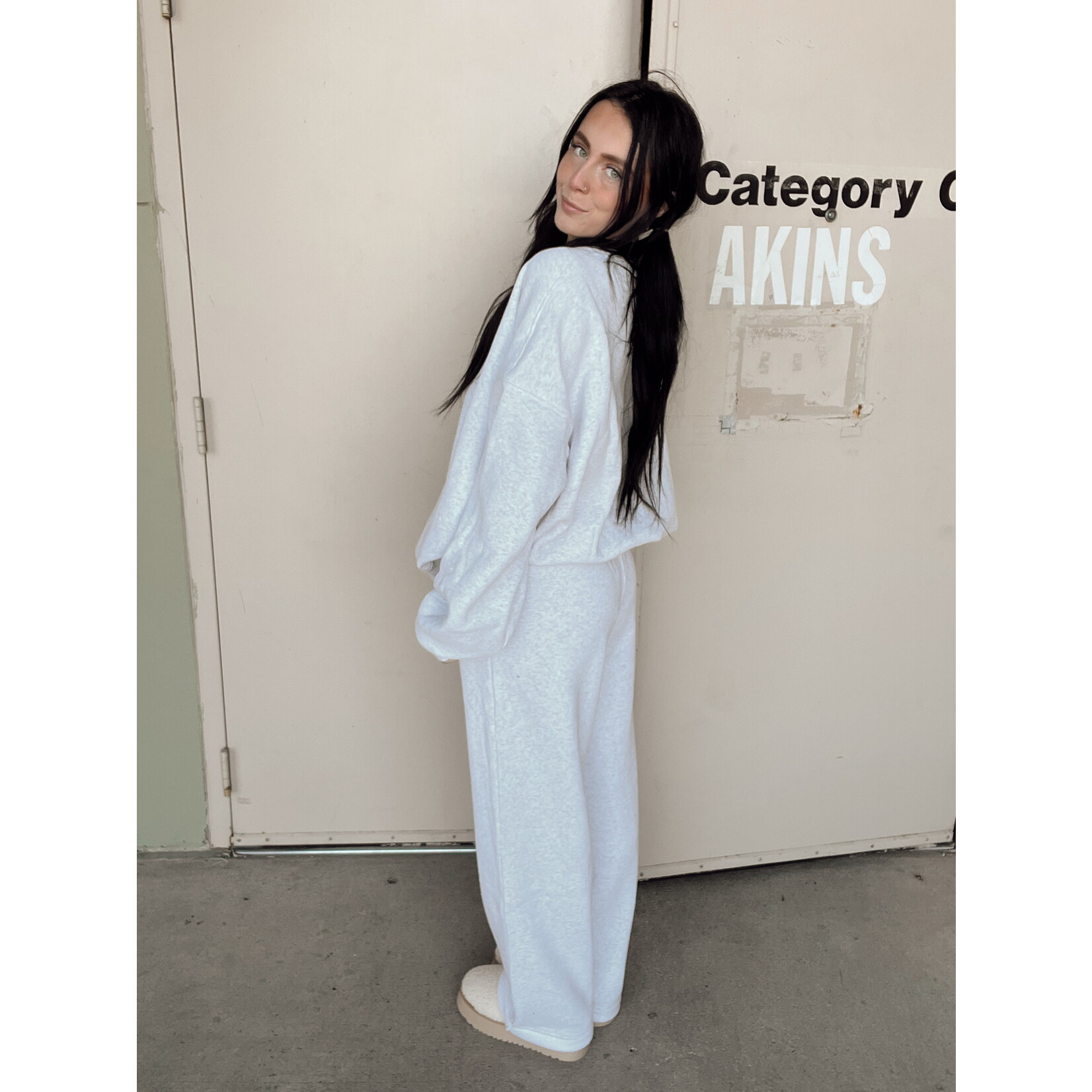 Lightweight Fleece Wide Leg Pants