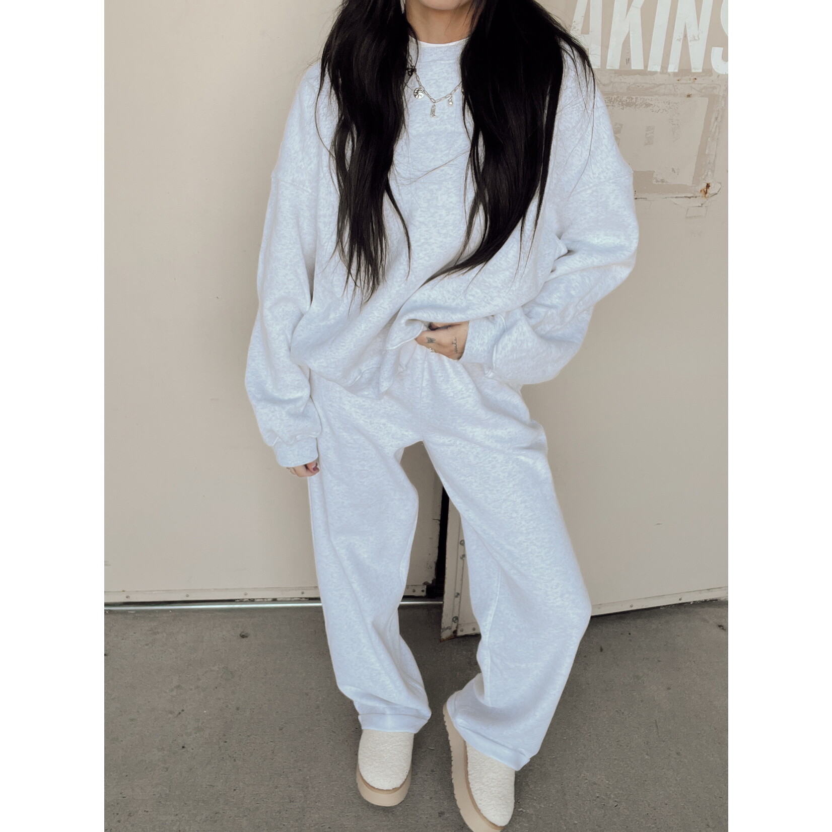 Lightweight Fleece Wide Leg Pants