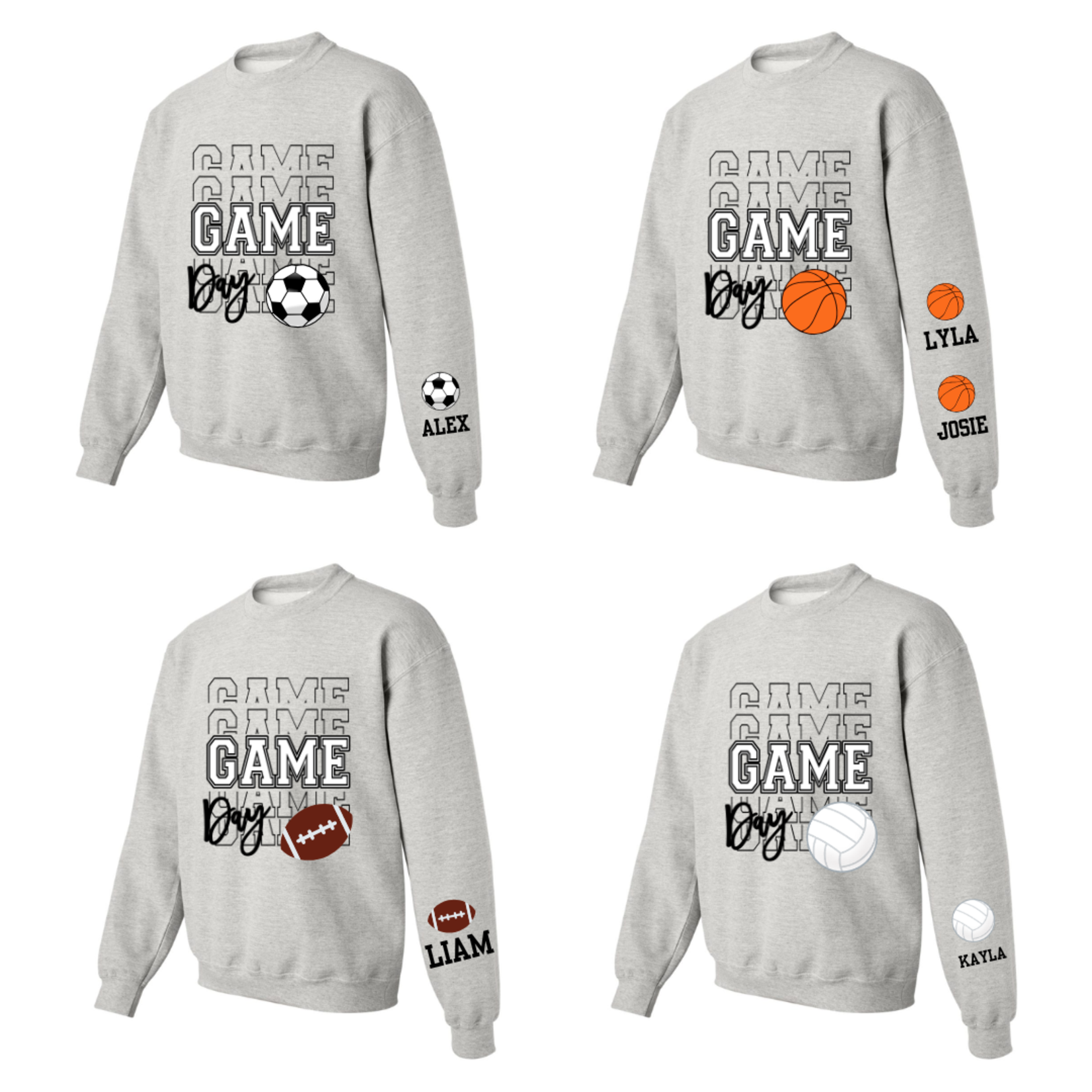 Gildan Game Day Repeat Custom Sports Crew