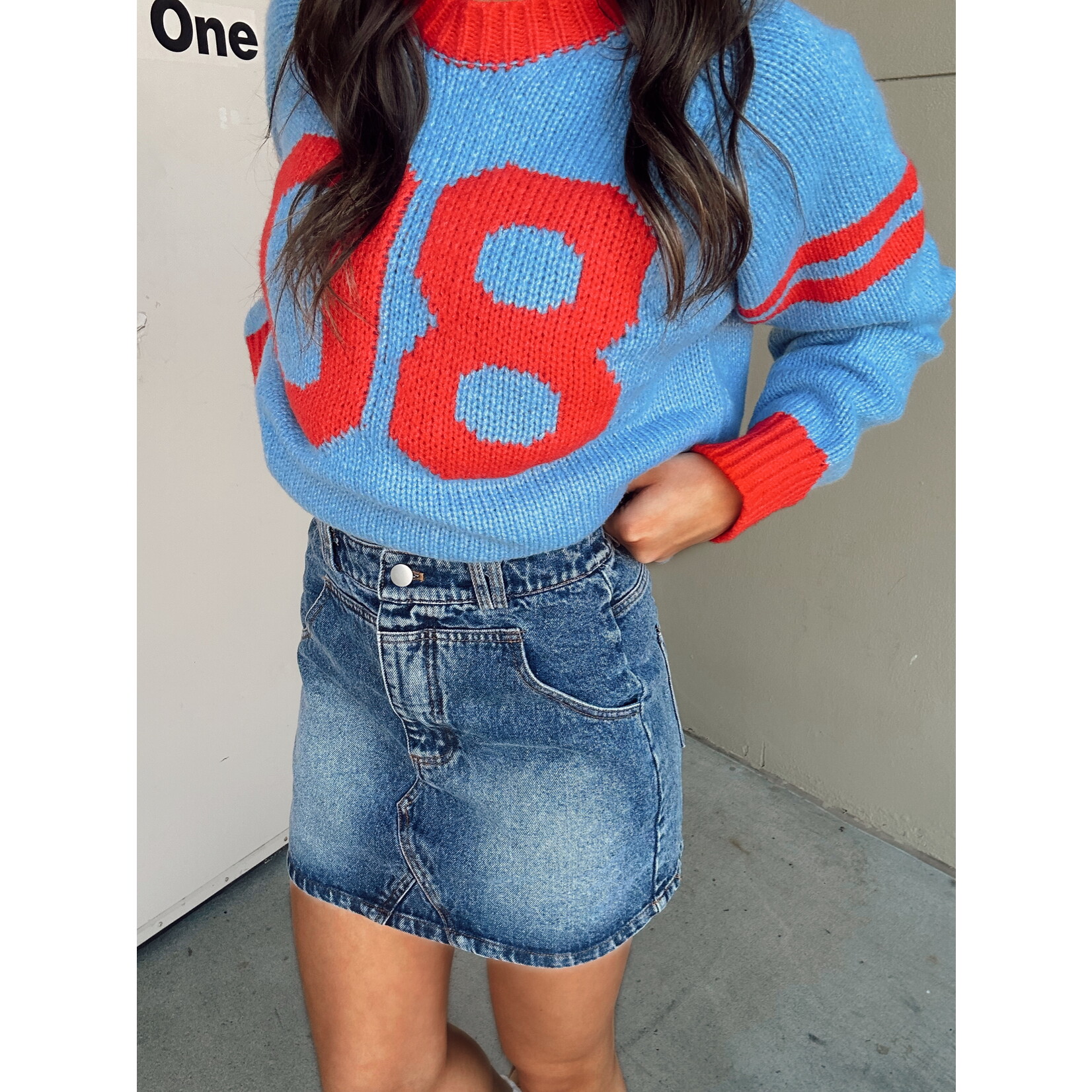 So Me Washed Denim Mini Skirt