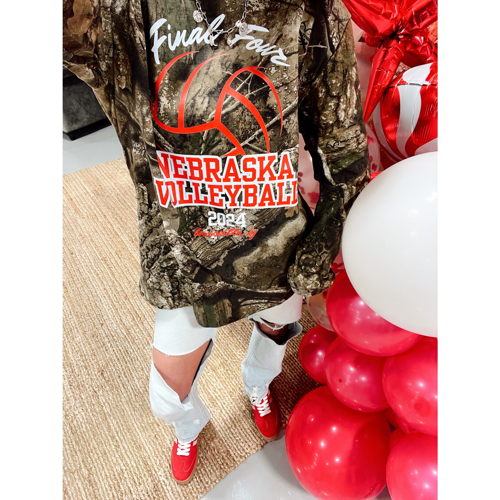Code Five Nebraska Volleyball Final Four Camo Long Sleeve