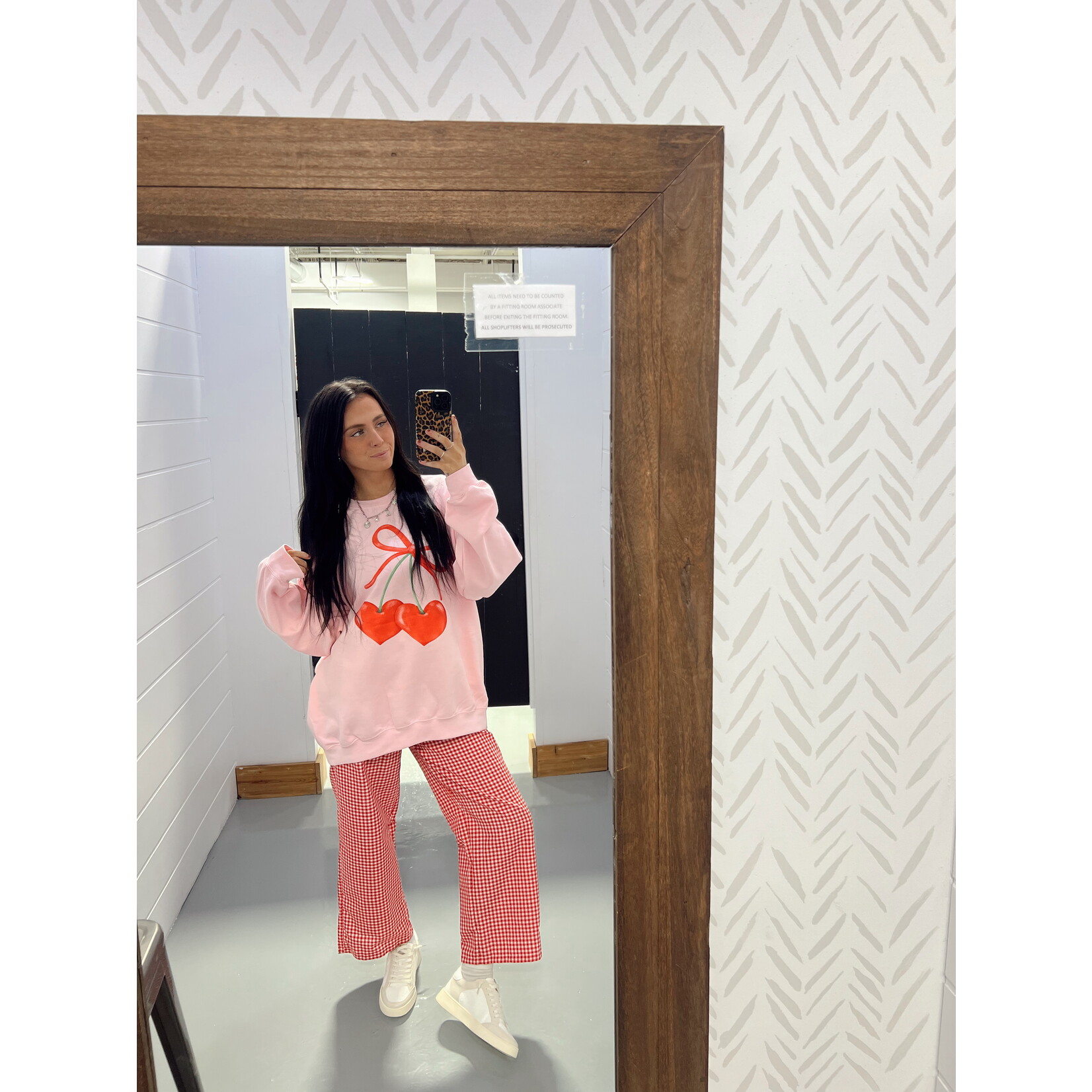 Gildan Valentines Cherry Crewneck