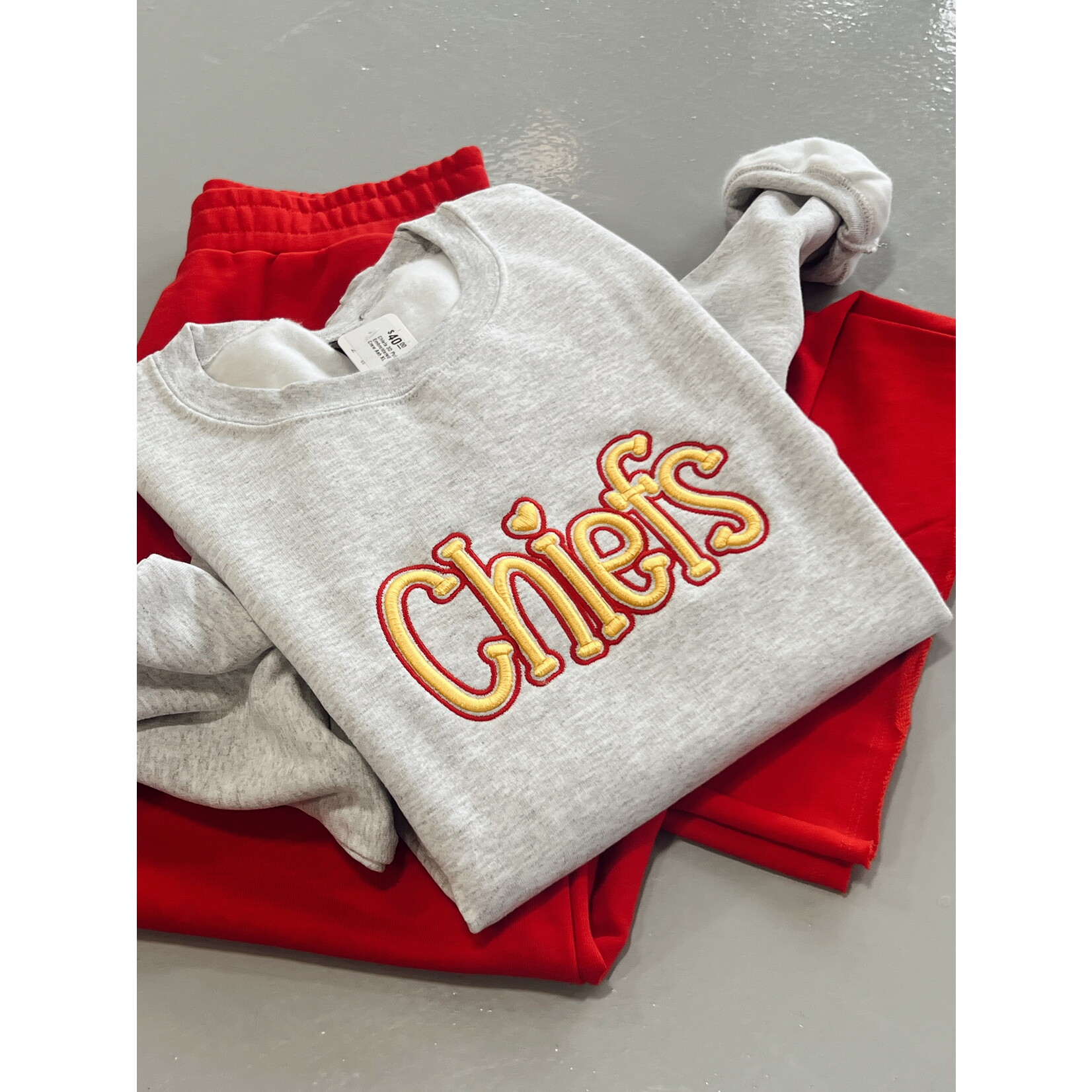Gildan Chiefs 3D Puff Embroidered Crew