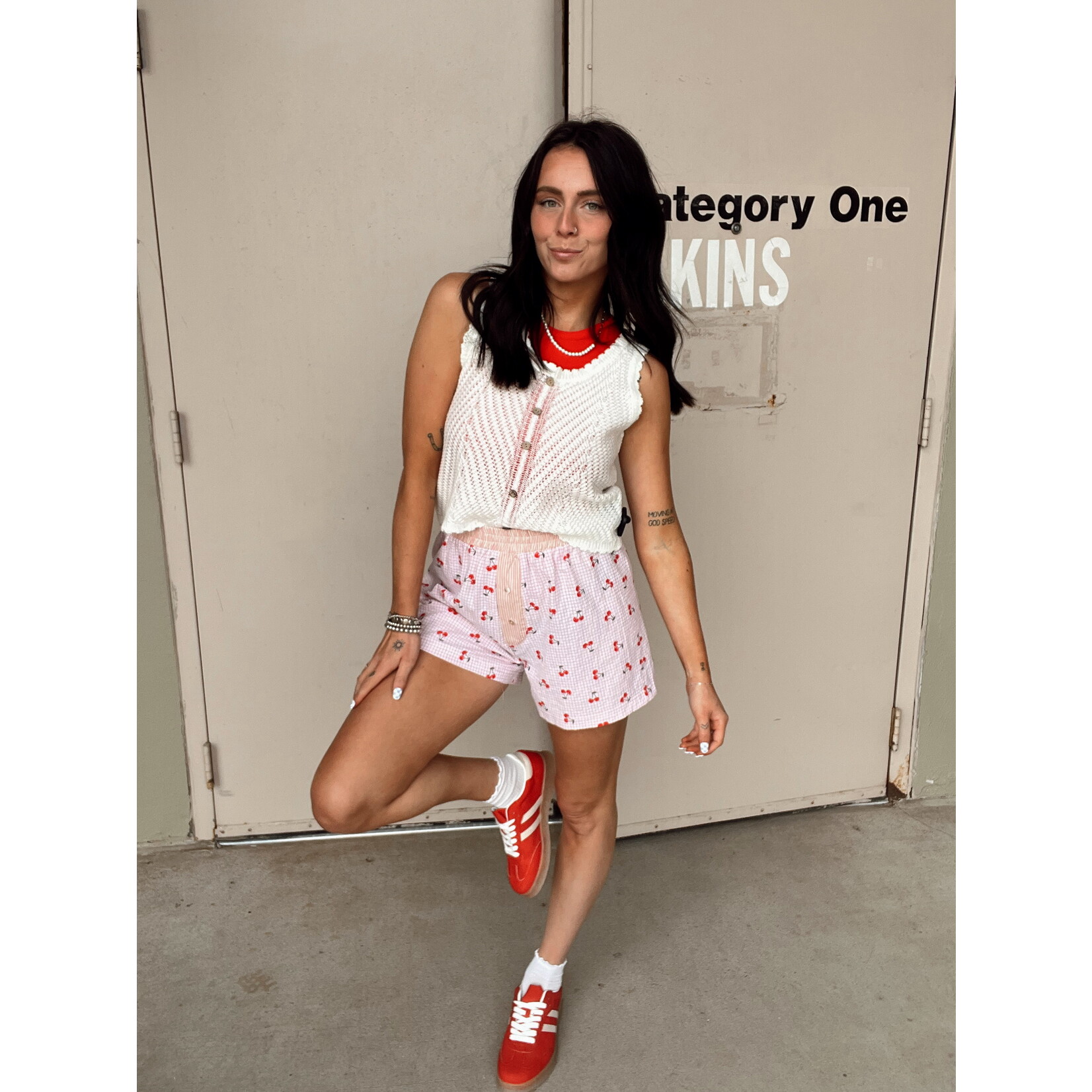 Chevron Button Front Tank