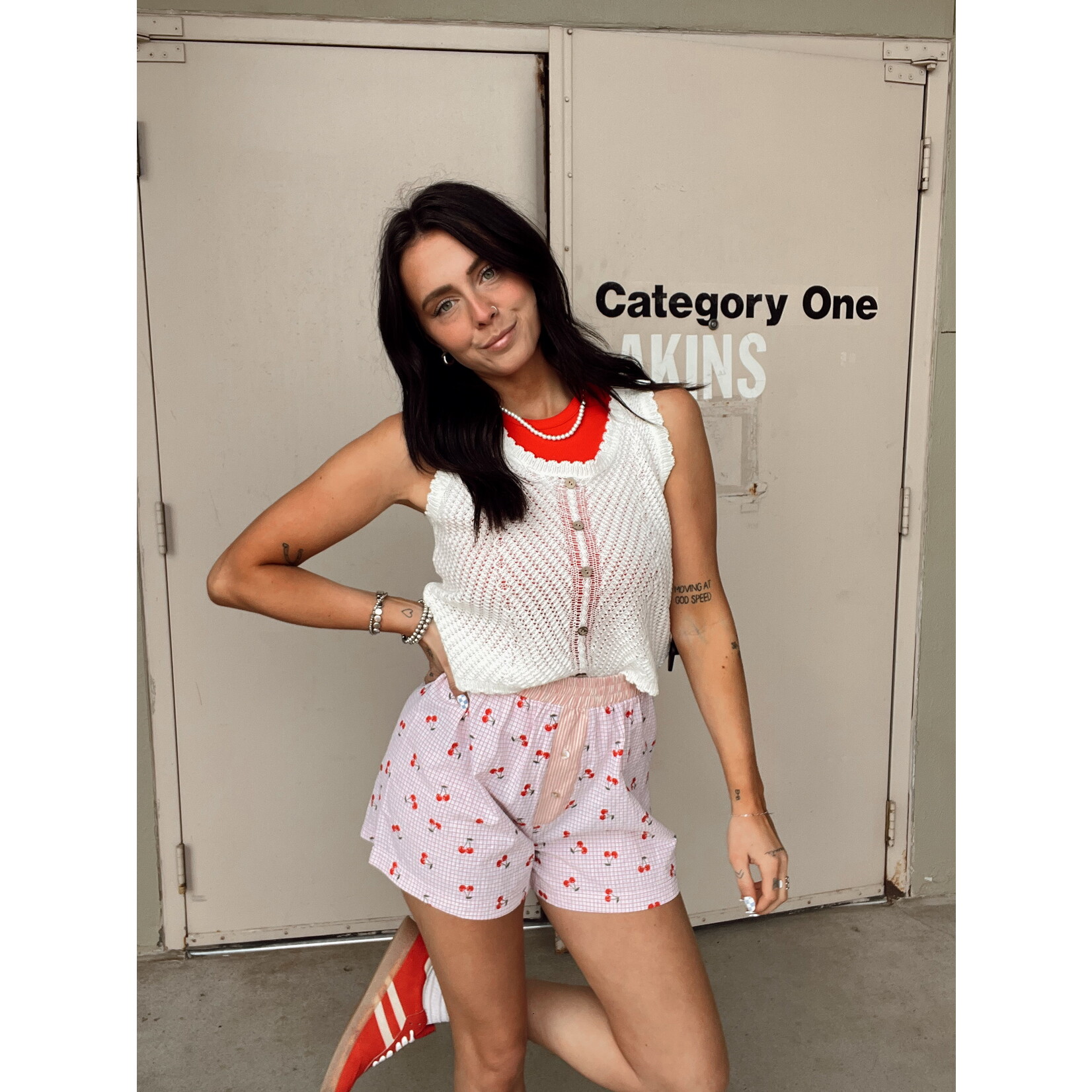 Chevron Button Front Tank