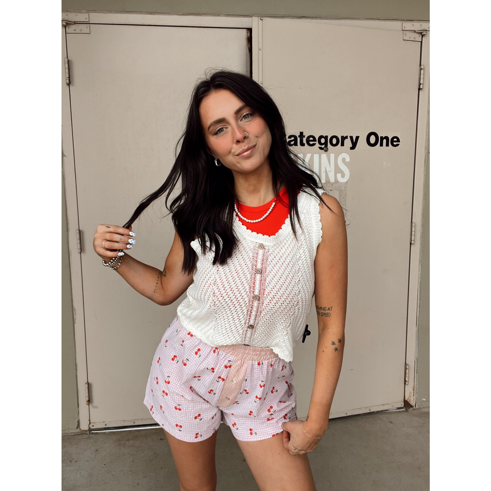 Chevron Button Front Tank