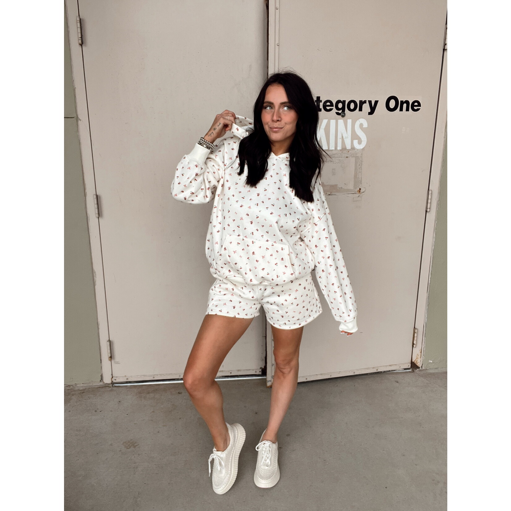 Printed Hoodie Sweatshirt