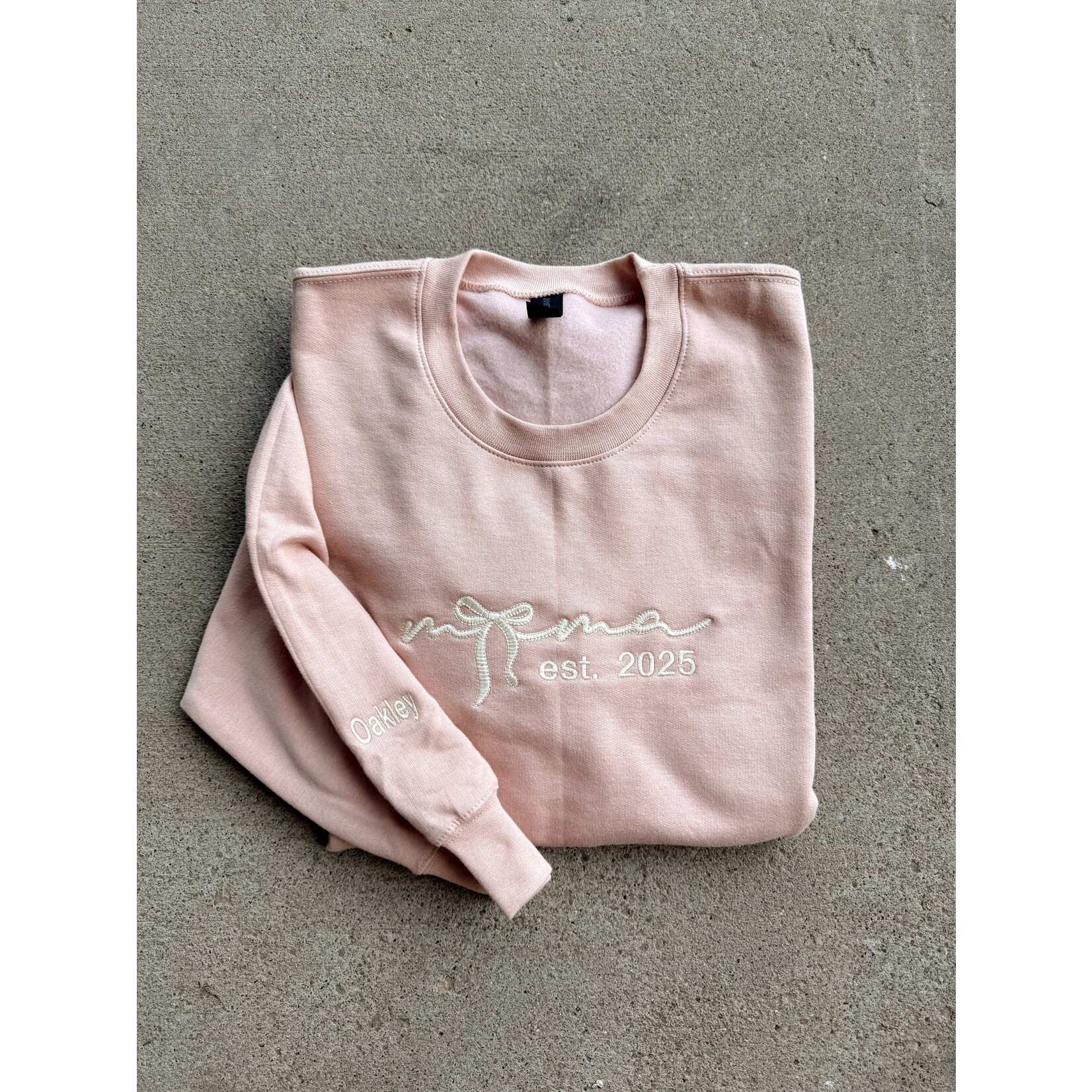 Gildan Mama Bow Est. Custom Embroidered Crew