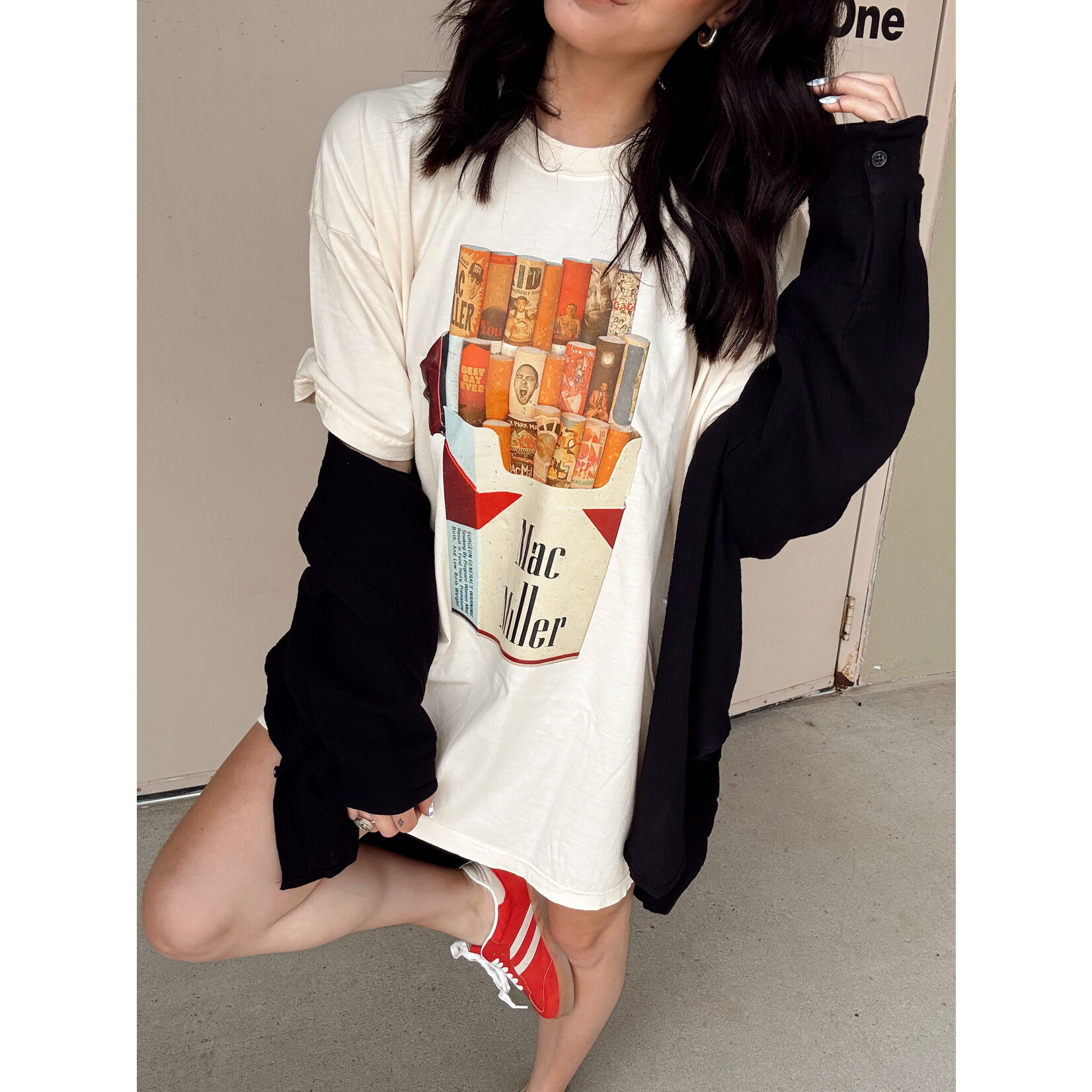 Sky to Moon Oversized Cover Up Collar Shirt