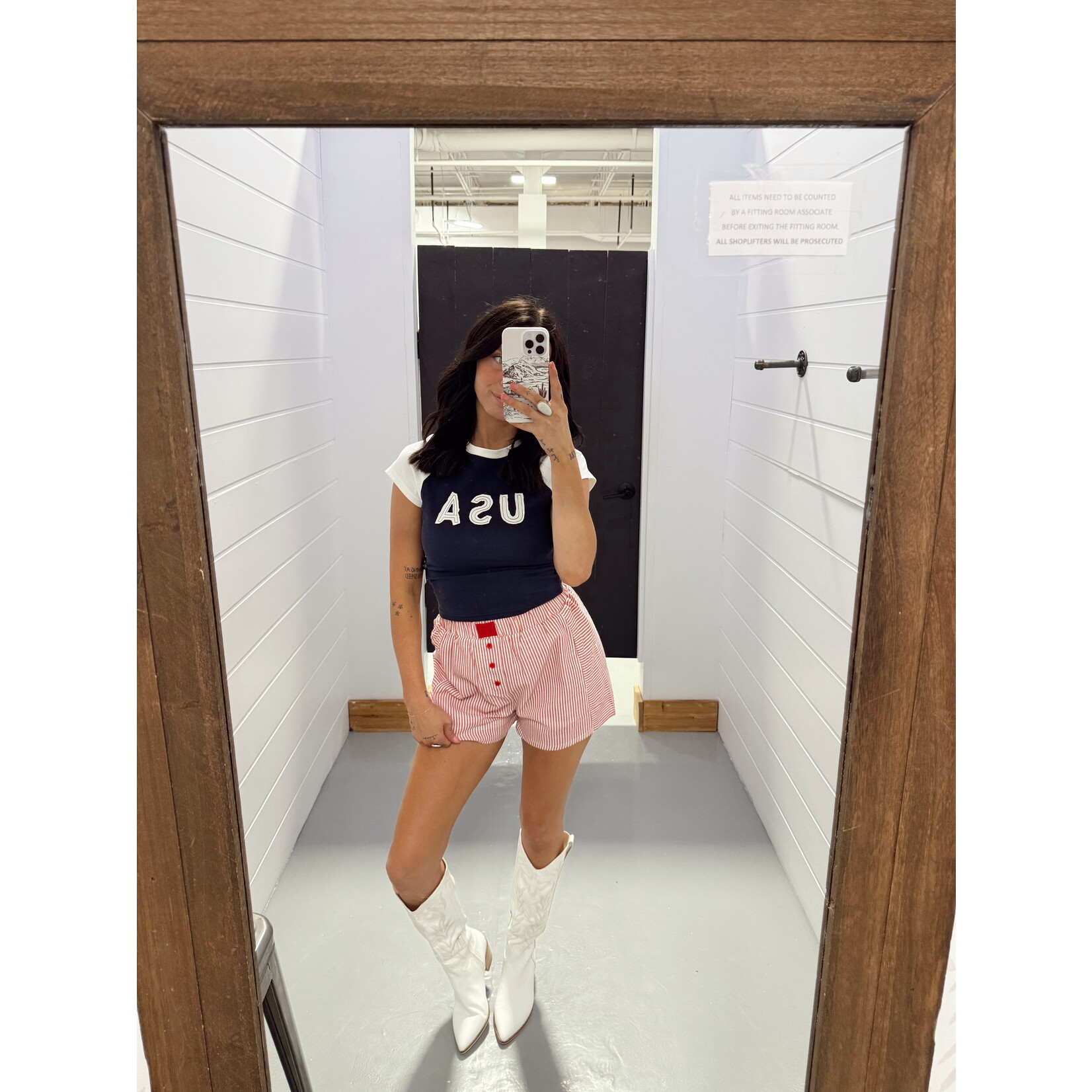 Cap Sleeve USA Baby Tee