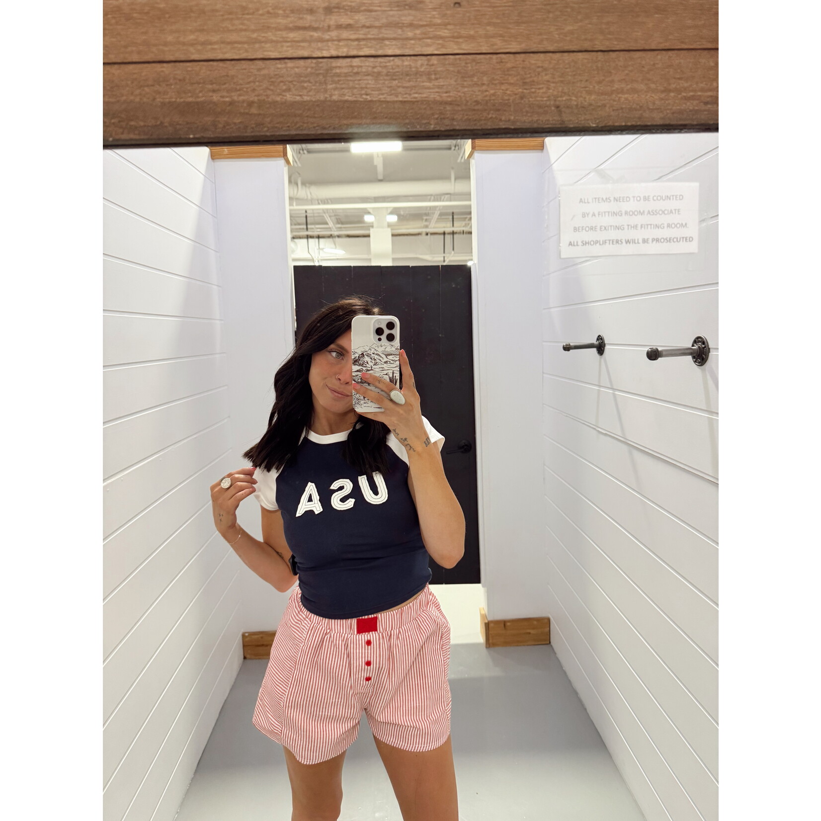 Cap Sleeve USA Baby Tee